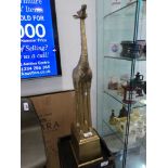 +VAT Modern gilt floor standing giraffe ornament Giraffe detached from base