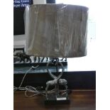 +VAT Modern giraffe table lantern with brown coloured shade