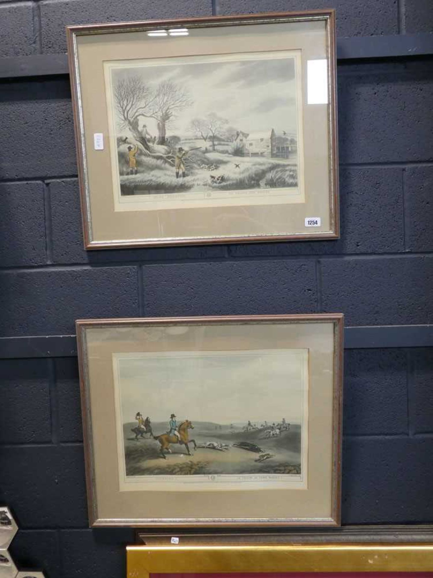 2 framed and glazed hunting prints, James Godby