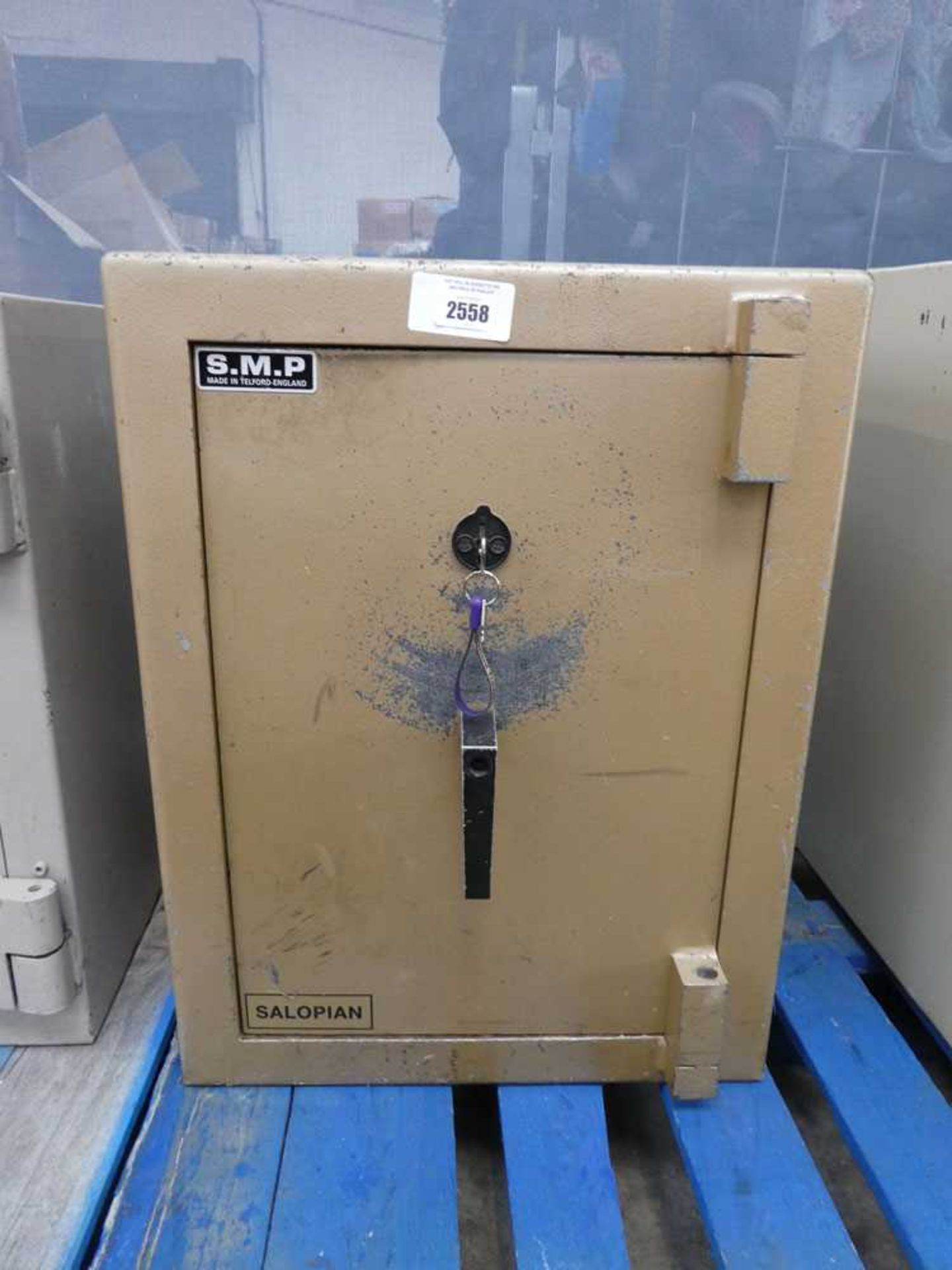 +VAT S.M.P. of Telford, England heavy duty safe with key