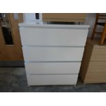 Modern white 4 drawer bedroom chest