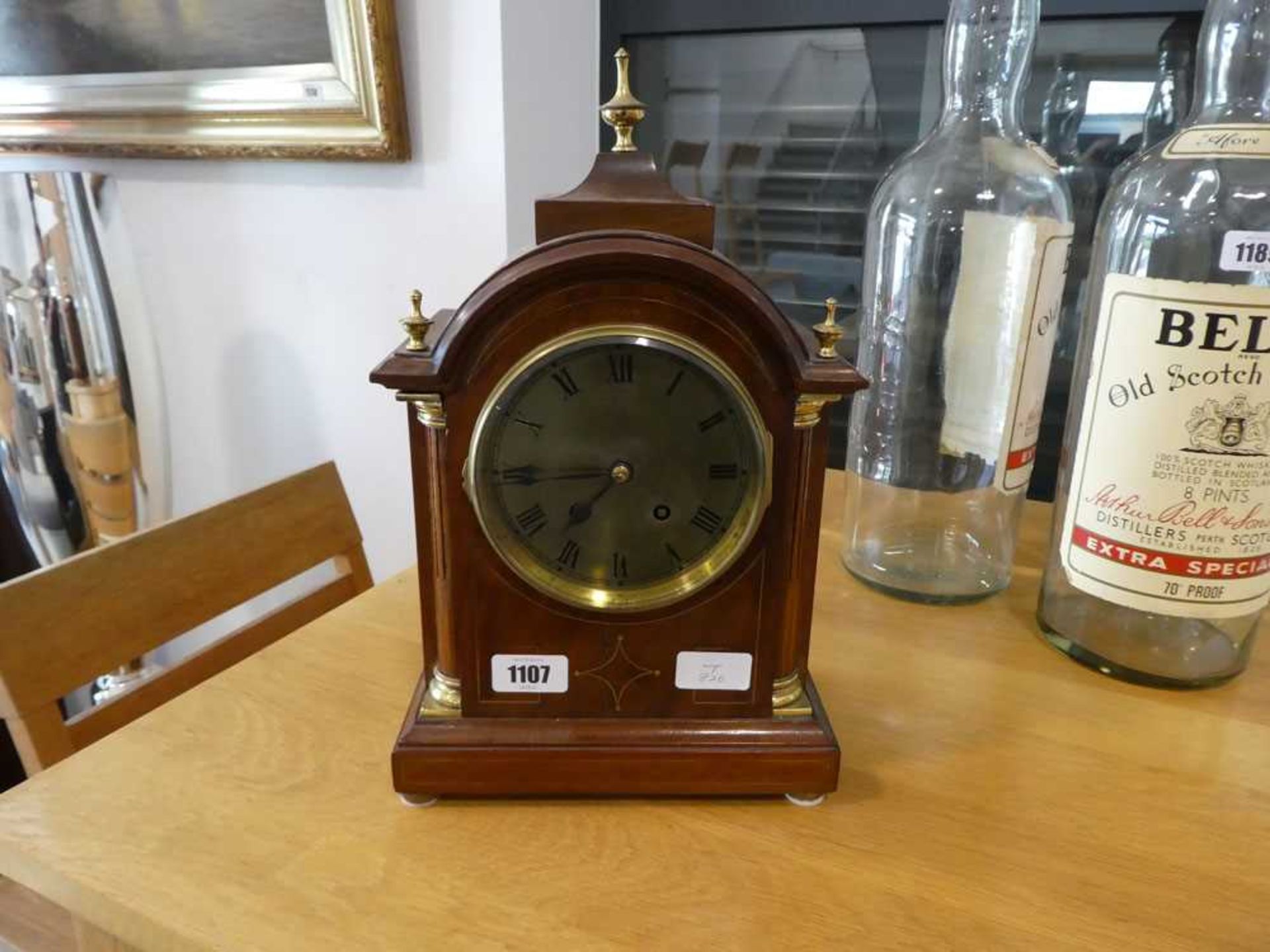 Edwardian mahogany bracket clock