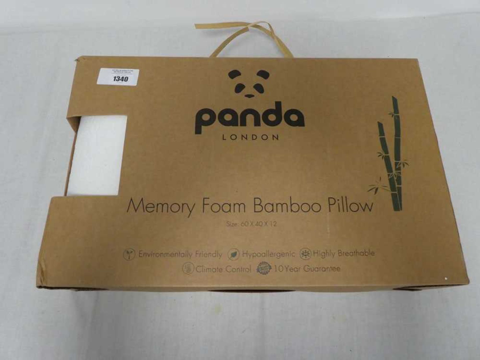 +VAT Panda London memory foam bamboo pillow