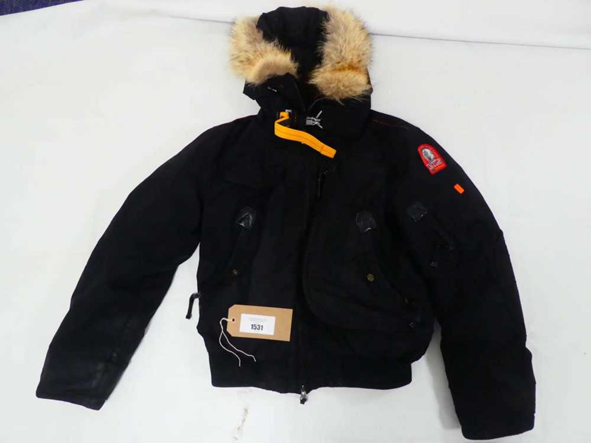 +VAT Parajumpers parka jacket in black size medium (signs of wear)