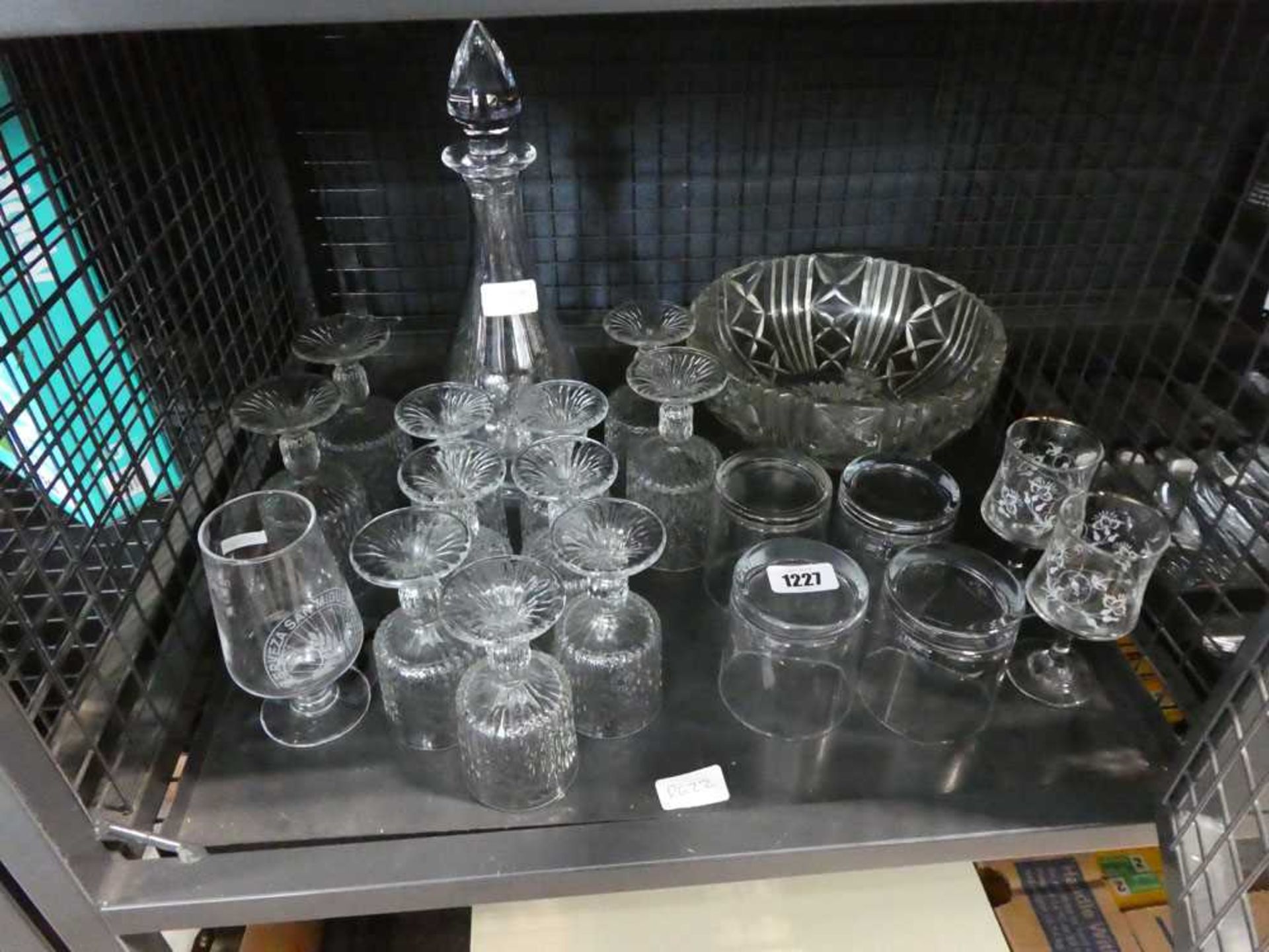 Cage of glassware