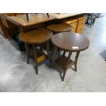 +VAT 3 circular dark wood effect coffee tables