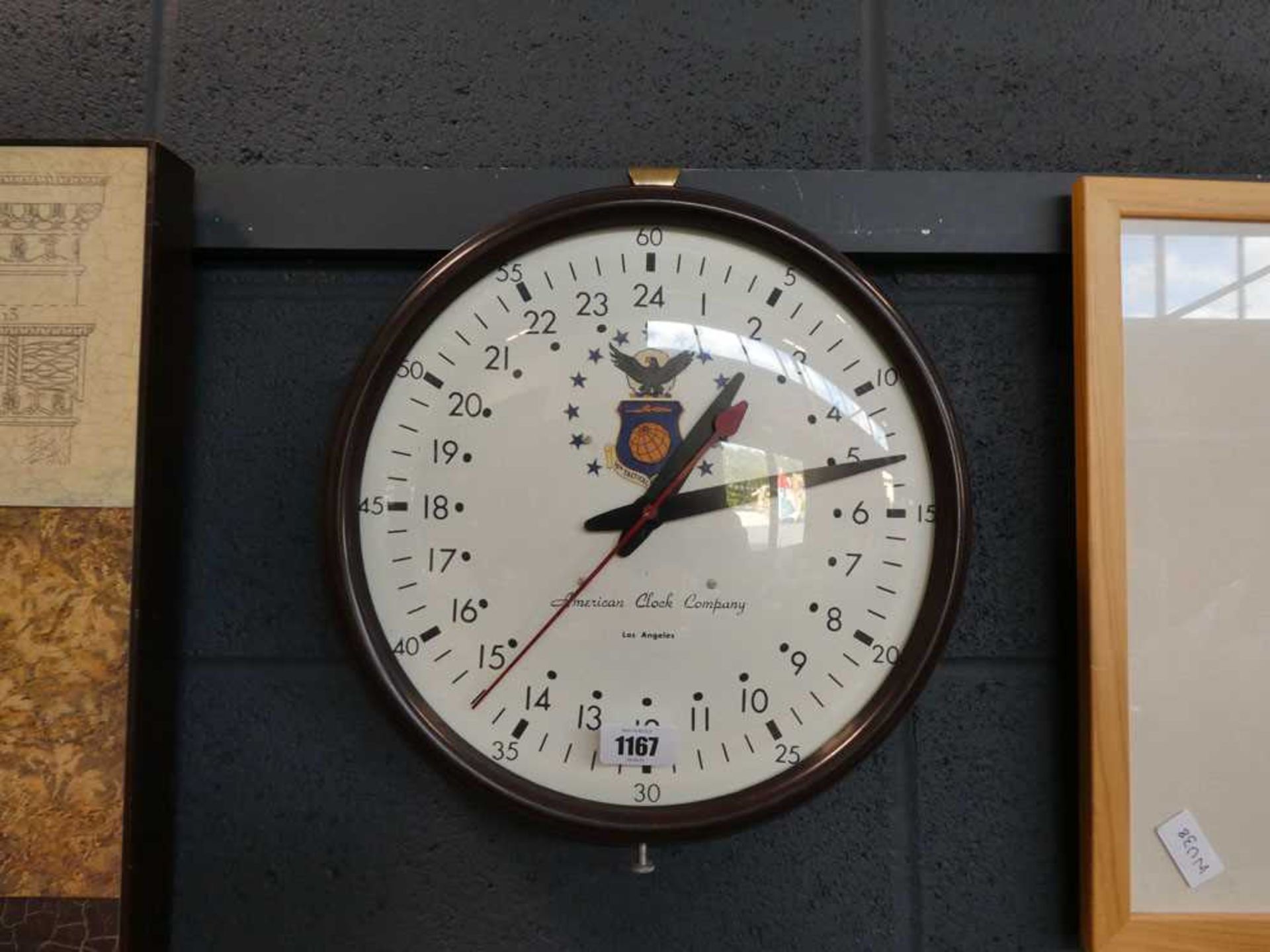 American Clock Company circular 24 hour wall clock