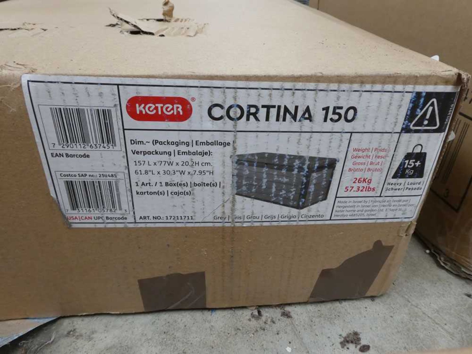 +VAT Boxed Keter Cortina outdoor storage box
