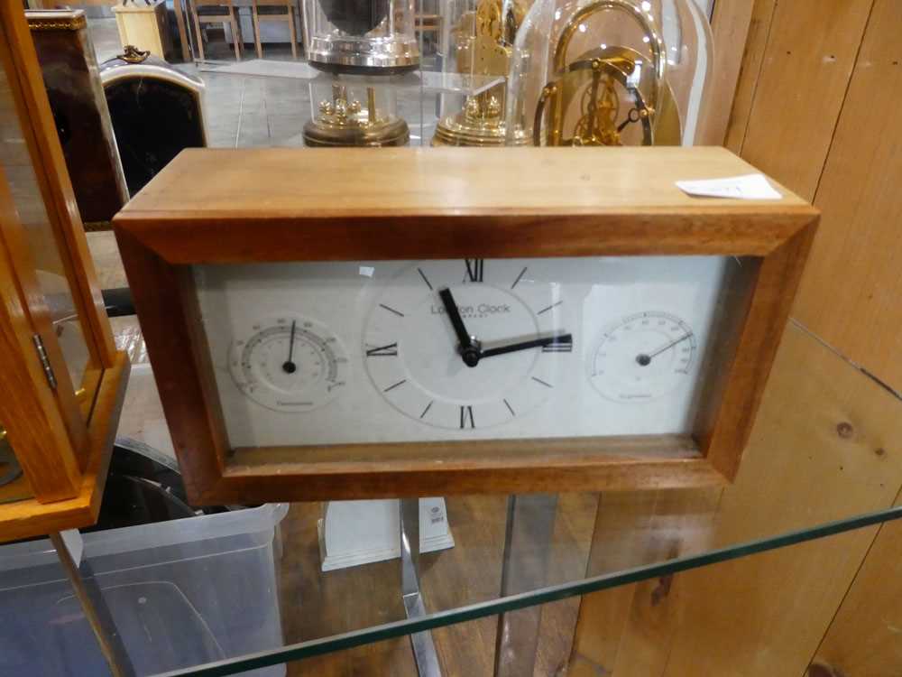 2 Comitti wall clocks in light wooden cases with rectangular London Clock Company clock - Image 3 of 3