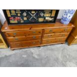 Modern pine bedroom chest of 6 drawers