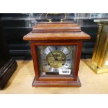 Woodford oak cased bracket clock, movement stamped Franz Hermk, 2 Jewels, unadjusted, made in