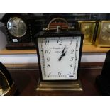 McClaughlin & Scott black and brass mantle clock