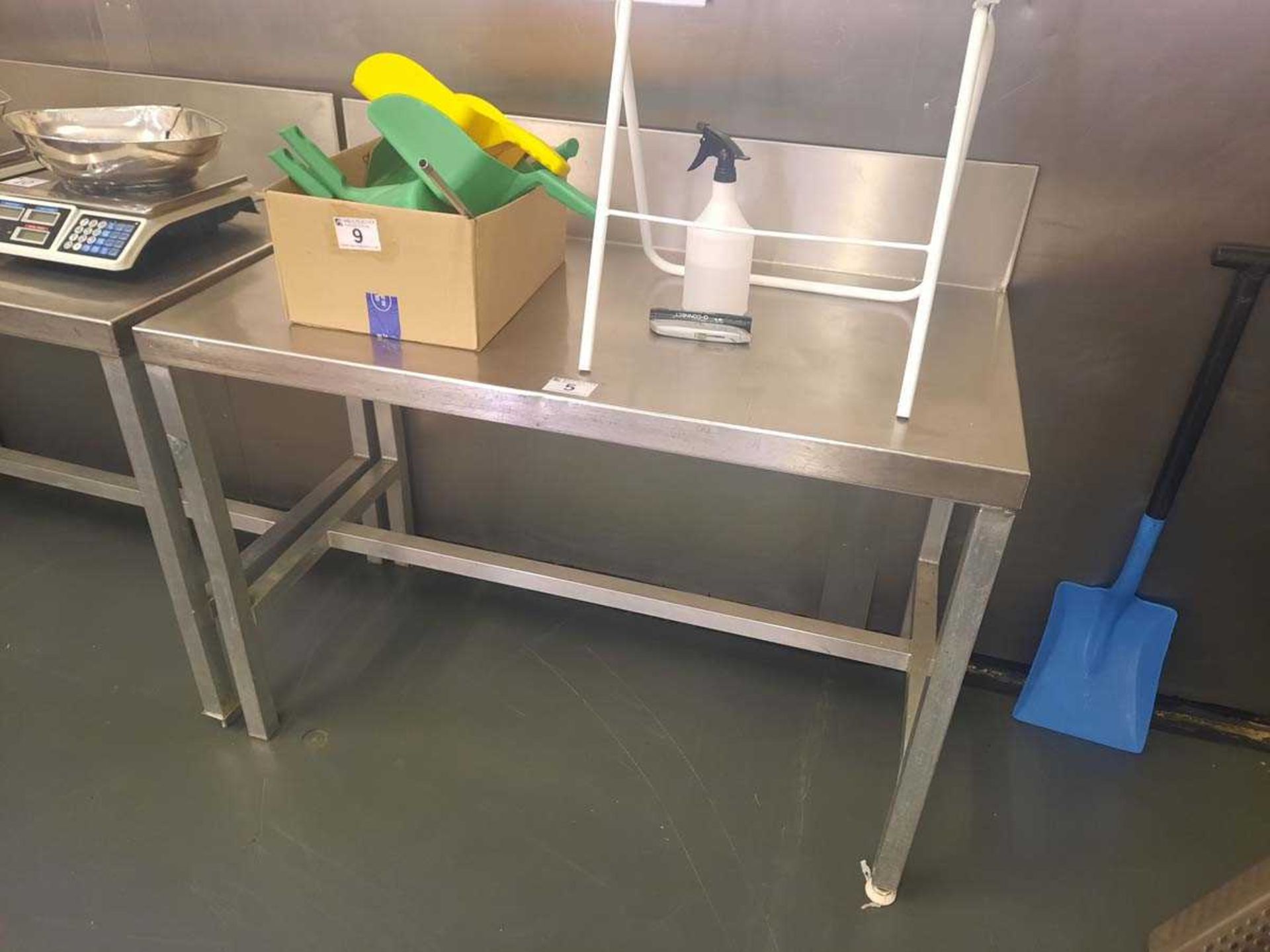 +VAT 1.2m x 60cm stainless steel preparation table