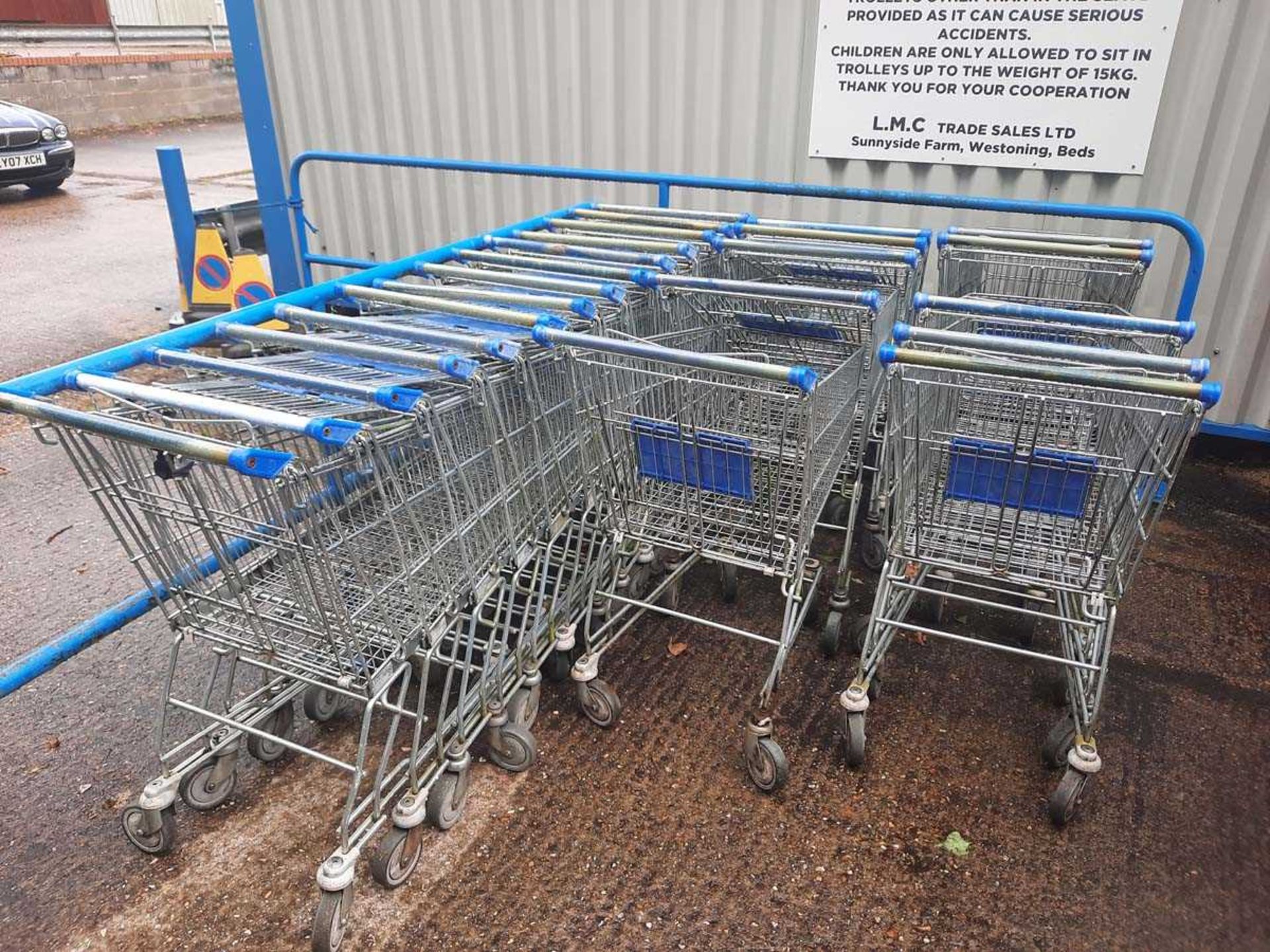 +VAT Twenty-seven full sized shopping trolleys plus four children's shopping trolleys - Image 2 of 4