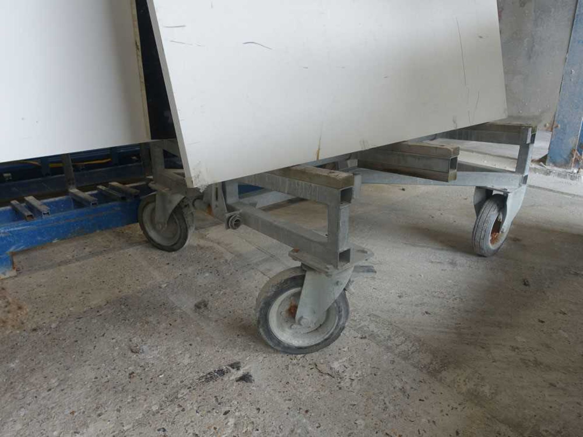 +VAT Specialist galvanised steel heavy duty A-frame stock trolley on castors - Image 2 of 3