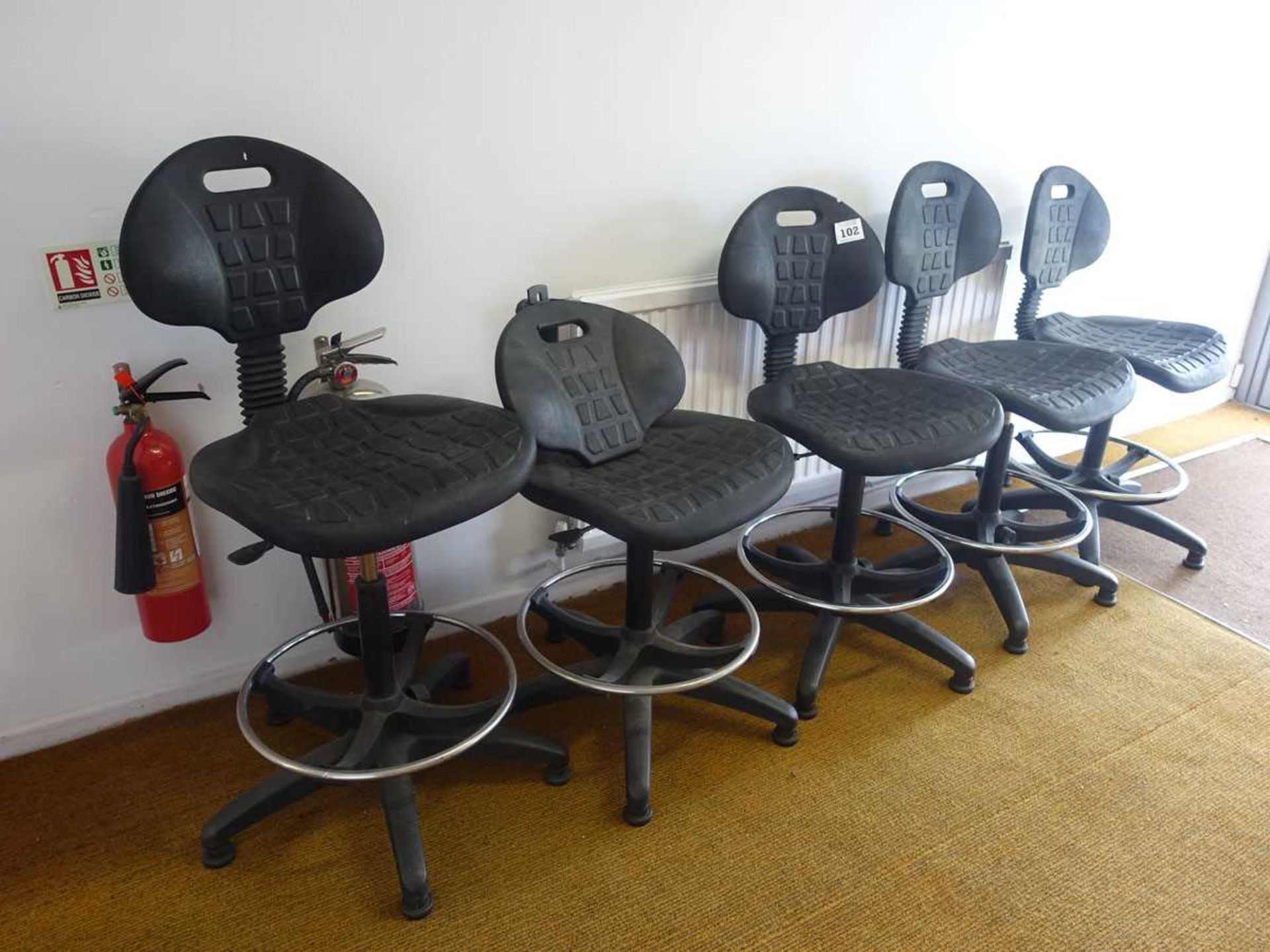 +VAT Five swivel work chairs