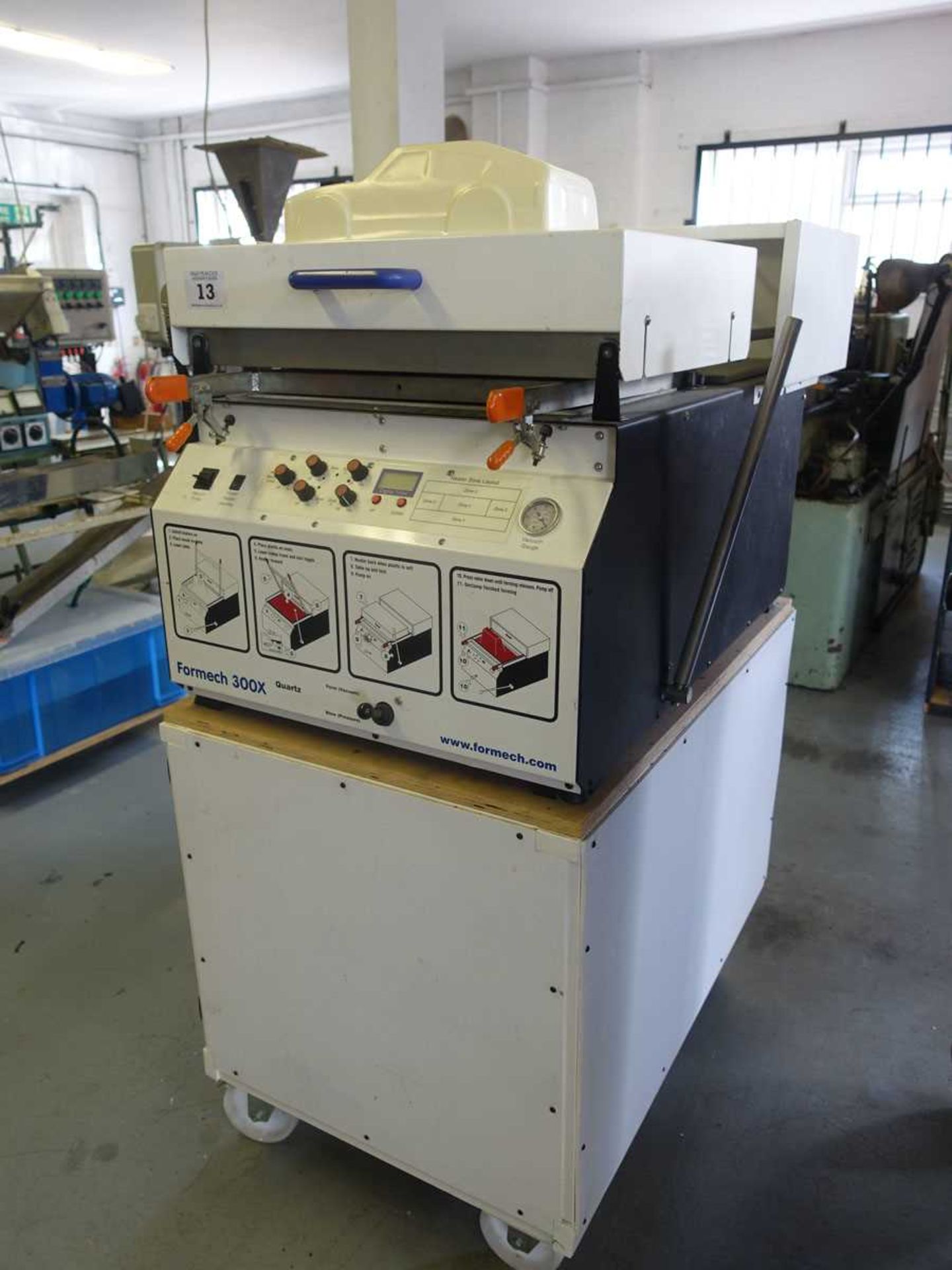 +VAT Formech 300X quartz heated plastic vacuum forming machine, single phase electric with cabinet - Image 2 of 5