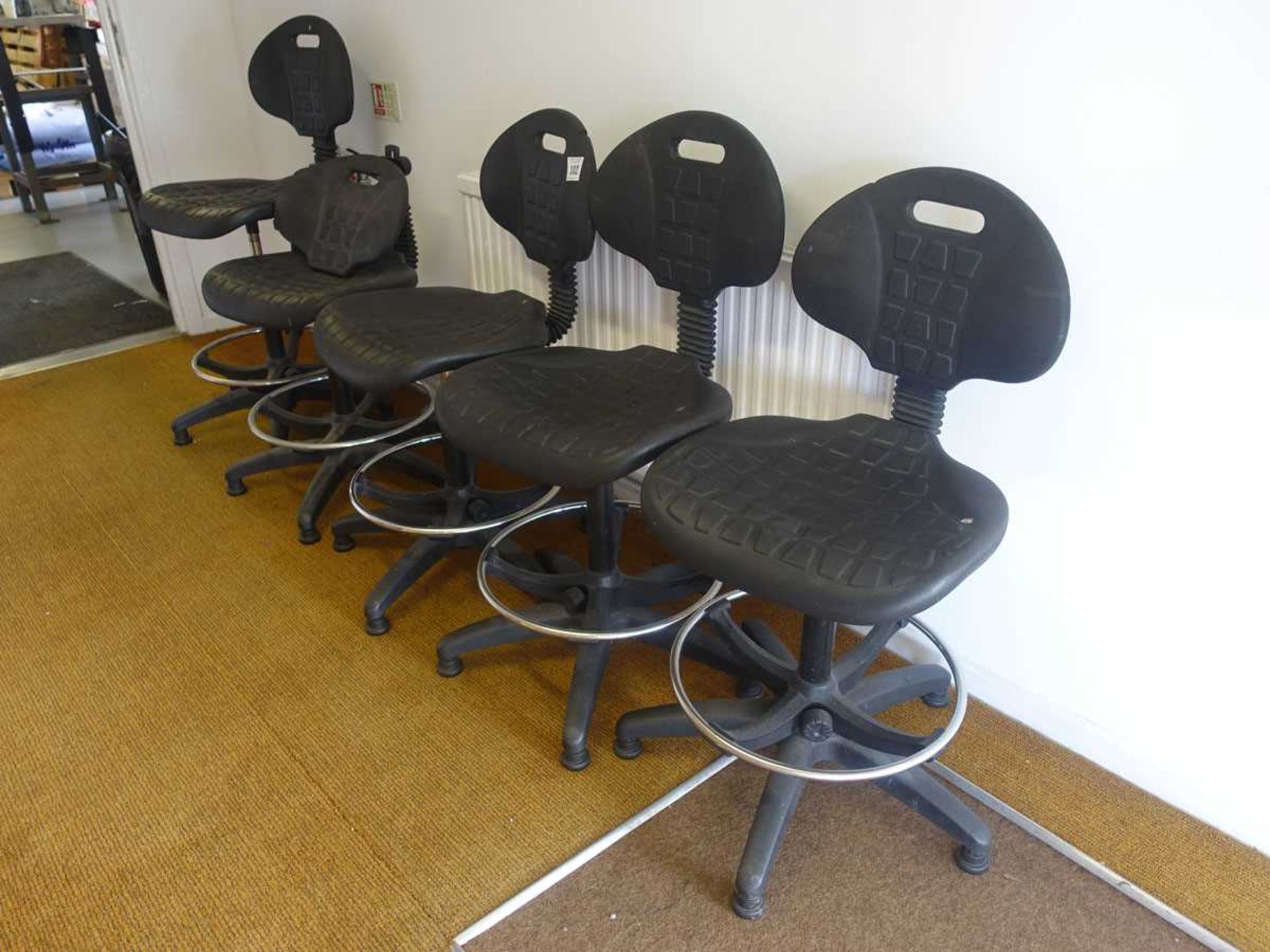 +VAT Five swivel work chairs - Image 2 of 2