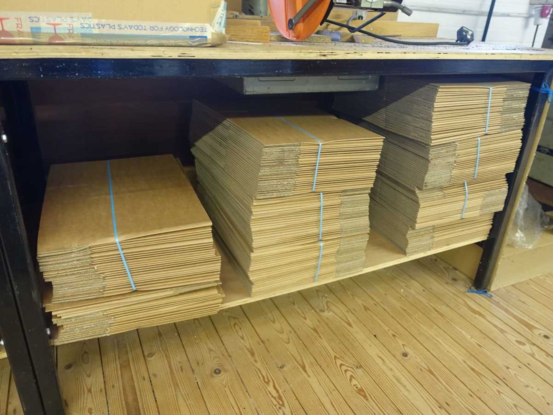 +VAT Quantity of assorted cardboard, creased cardboard boxes, and packaging (On mezzanine) - Image 3 of 6