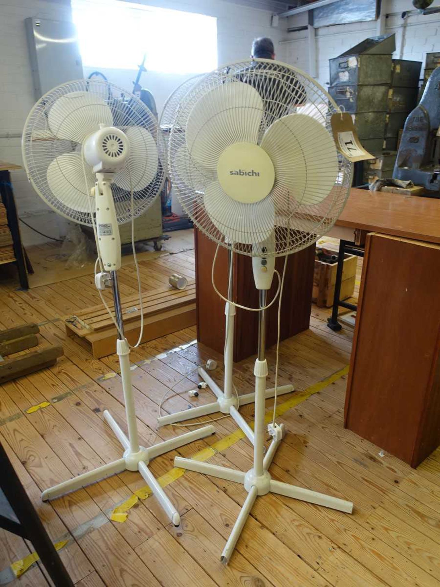 +VAT Three oscillating pedestal fans (On mezzanine) - Image 2 of 2