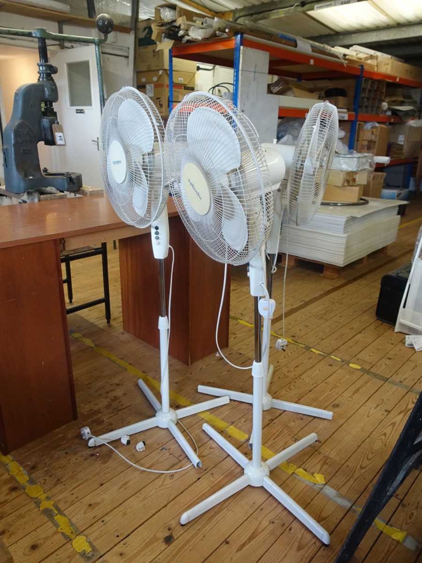 +VAT Three oscillating pedestal fans (On mezzanine)