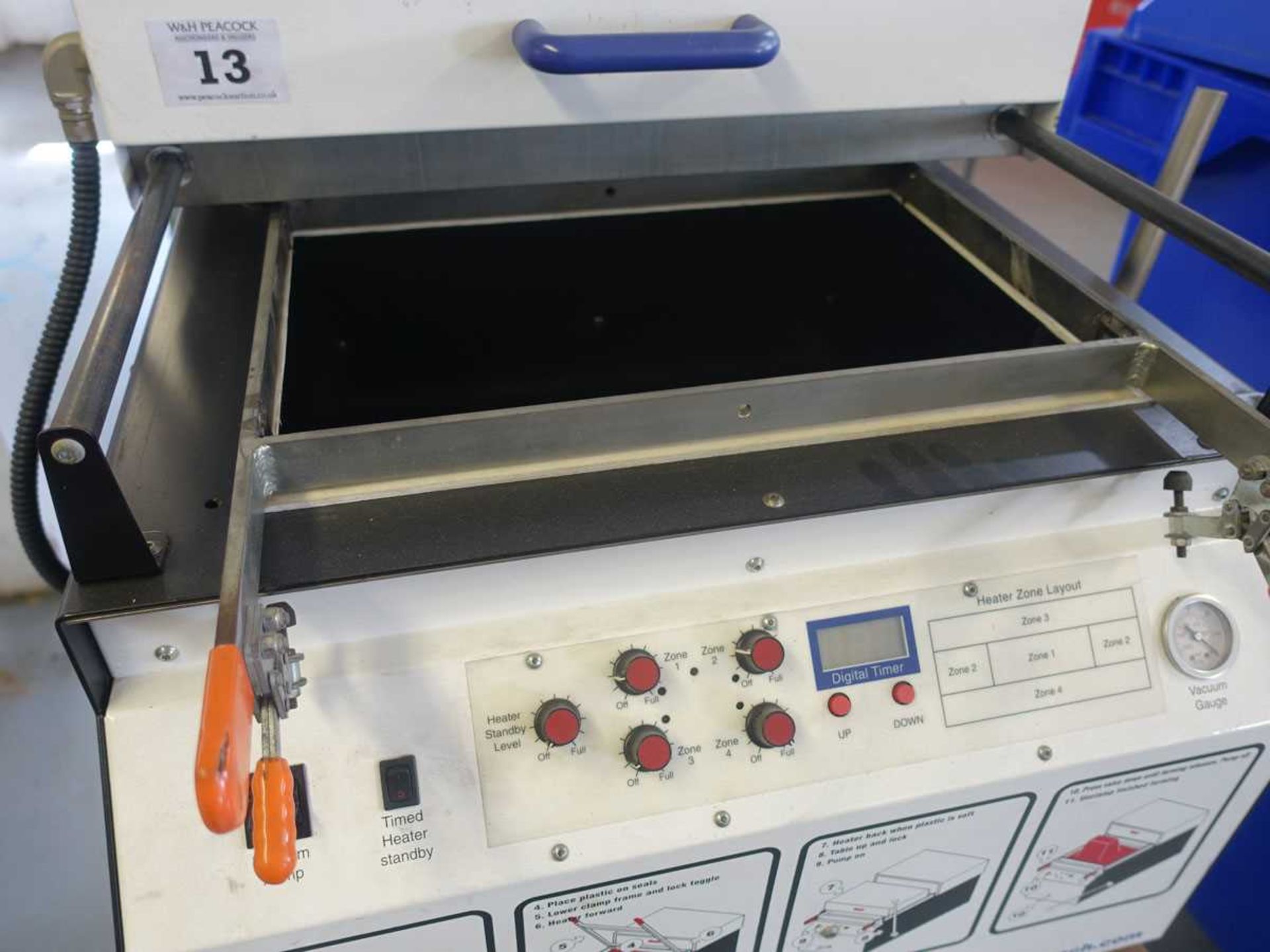 +VAT Formech 300X quartz heated plastic vacuum forming machine, single phase electric with cabinet - Image 3 of 5