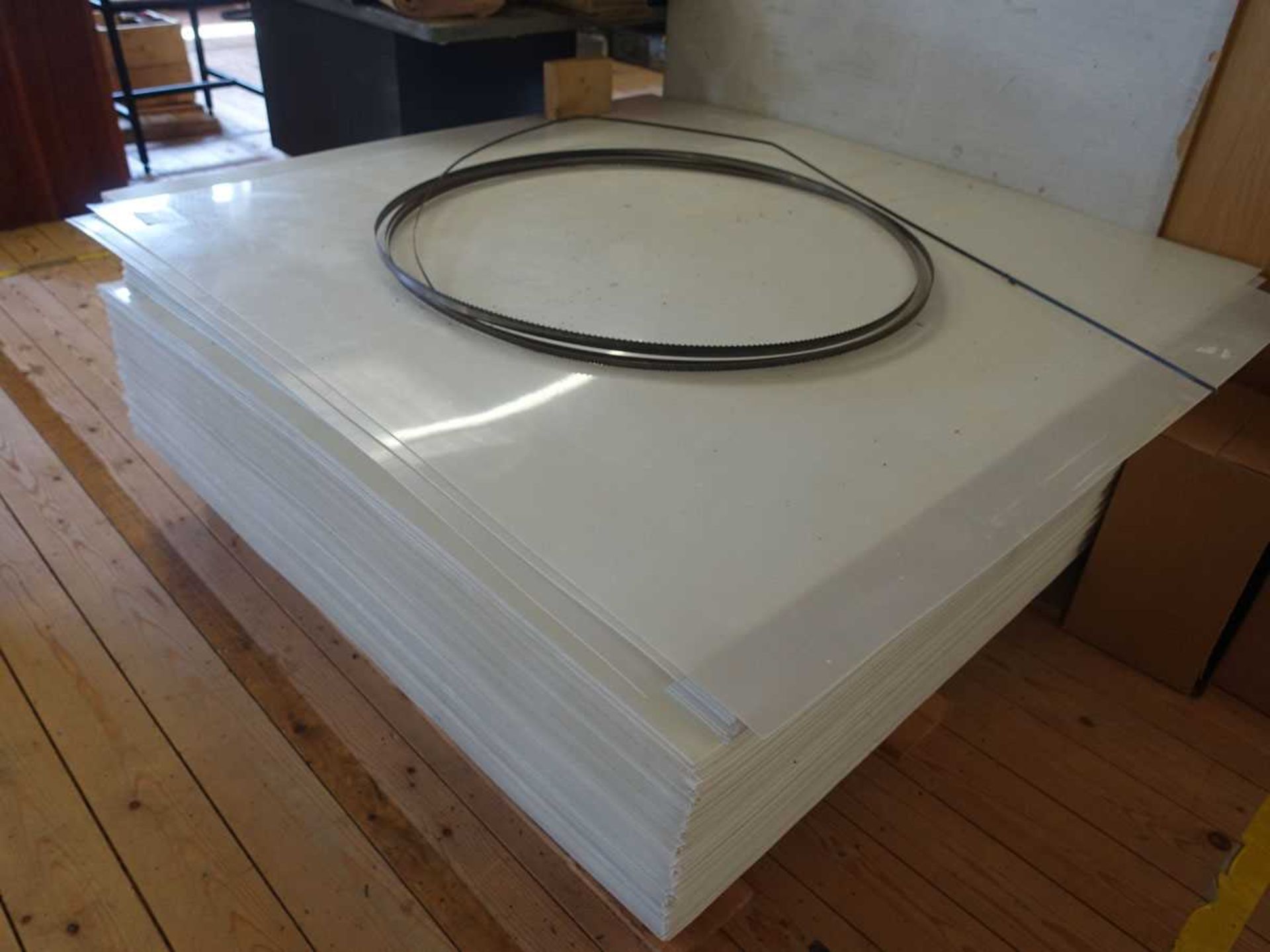 +VAT Part pallet of propylex plastic sheet (On mezzanine)