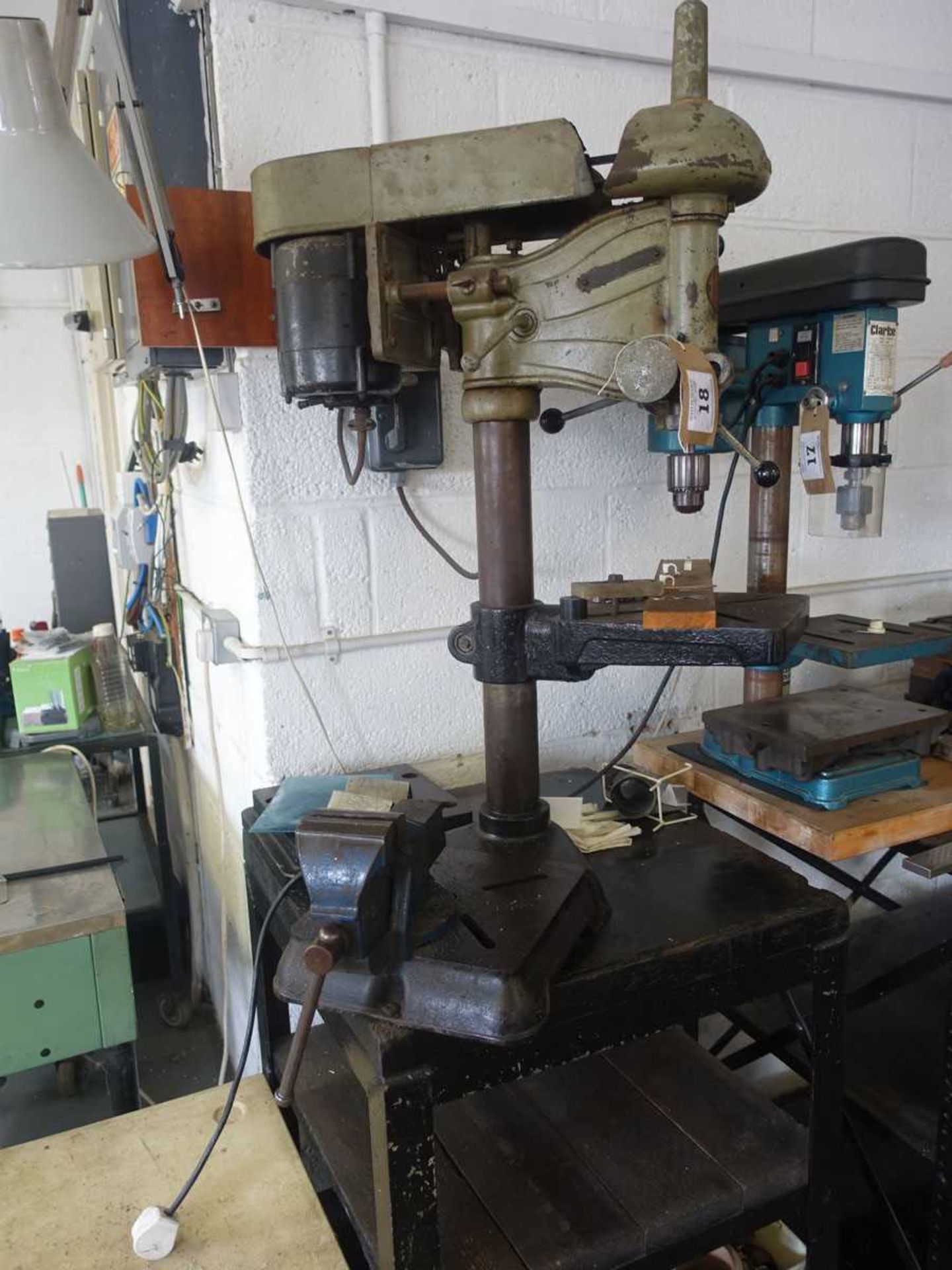 +VAT Atlas 3 phase bench drill with a Record number 2 vice and stand