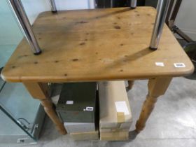 Small modern pine side table