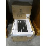 3 boxes each containing 24 silver coloured pineapple cocktail stirrers