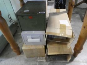 5 various metal single drawer filing units
