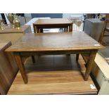 Small dark oak coffee table and child's chair