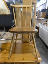 Ash and elm ercol spindle back dining chair