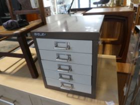 Small coffee and cream set of paper filing drawers made by Bisley