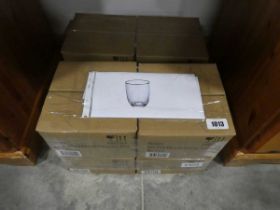 16 small boxes each containing 4 glass tumblers