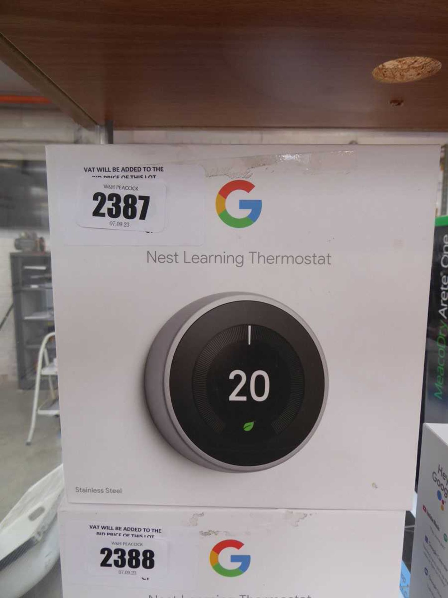 +VAT Boxed Google Nest learning thermostat