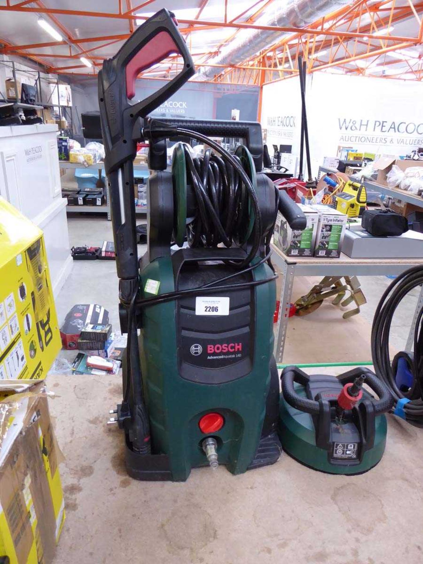 +VAT Bosch Advance Aquatak 140 electric pressure washer with patio cleaner and attachment