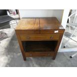 Mahogany side table with false single drawer