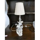 Lladro table lantern with cream shade