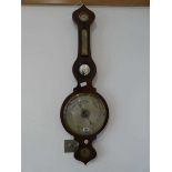 Dark oak cased barometer