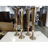 +VAT Set of 4 metallic slender vases