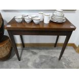 Mahogany folding side table