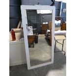 Modern rectangular wall mirror in laminate ply frame