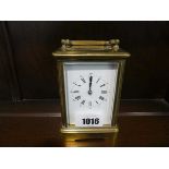 Brass carriage clock by F H Goulding