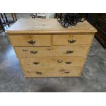 Early 20th century pine chest of 2 over 3 drawers