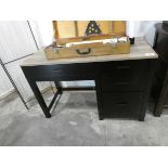 +VAT Black work desk with 4 drawers and rising work surface