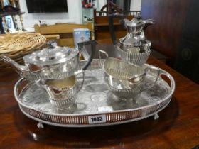 Plated tray and coffee service