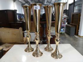 +VAT Set of 4 metallic slender vases