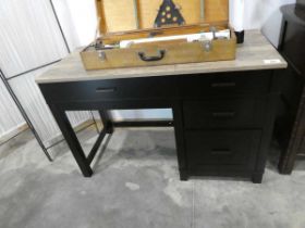 +VAT Black work desk with 4 drawers and rising work surface