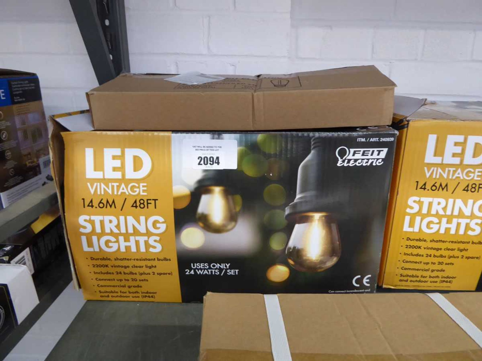+VAT Boxed set of LED vintage garden string lights